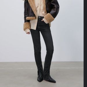 Zara Split Hem Jeans
